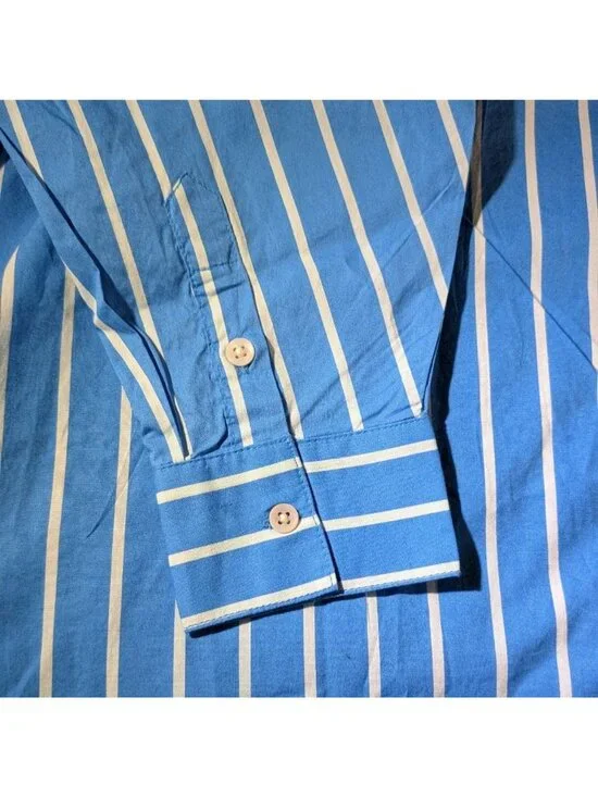 Aerie Good Day Button Day Shirt NWT Nautical Coastal Preppy 100% Cotton - Picture 11 of 11